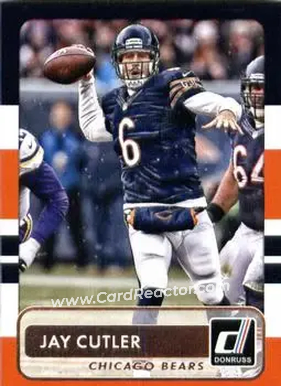 2015 Donruss #2 - Jay Cutler - Chicago Bears - Front