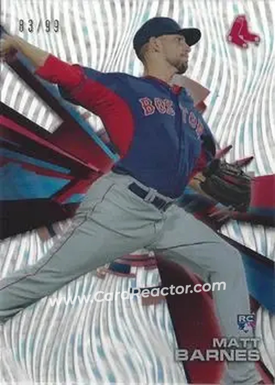 2015 Topps High Tek - Pattern 1B Waves Confetti Diffractor #HT-MBS - Matt Barnes - Boston Red Sox - Front