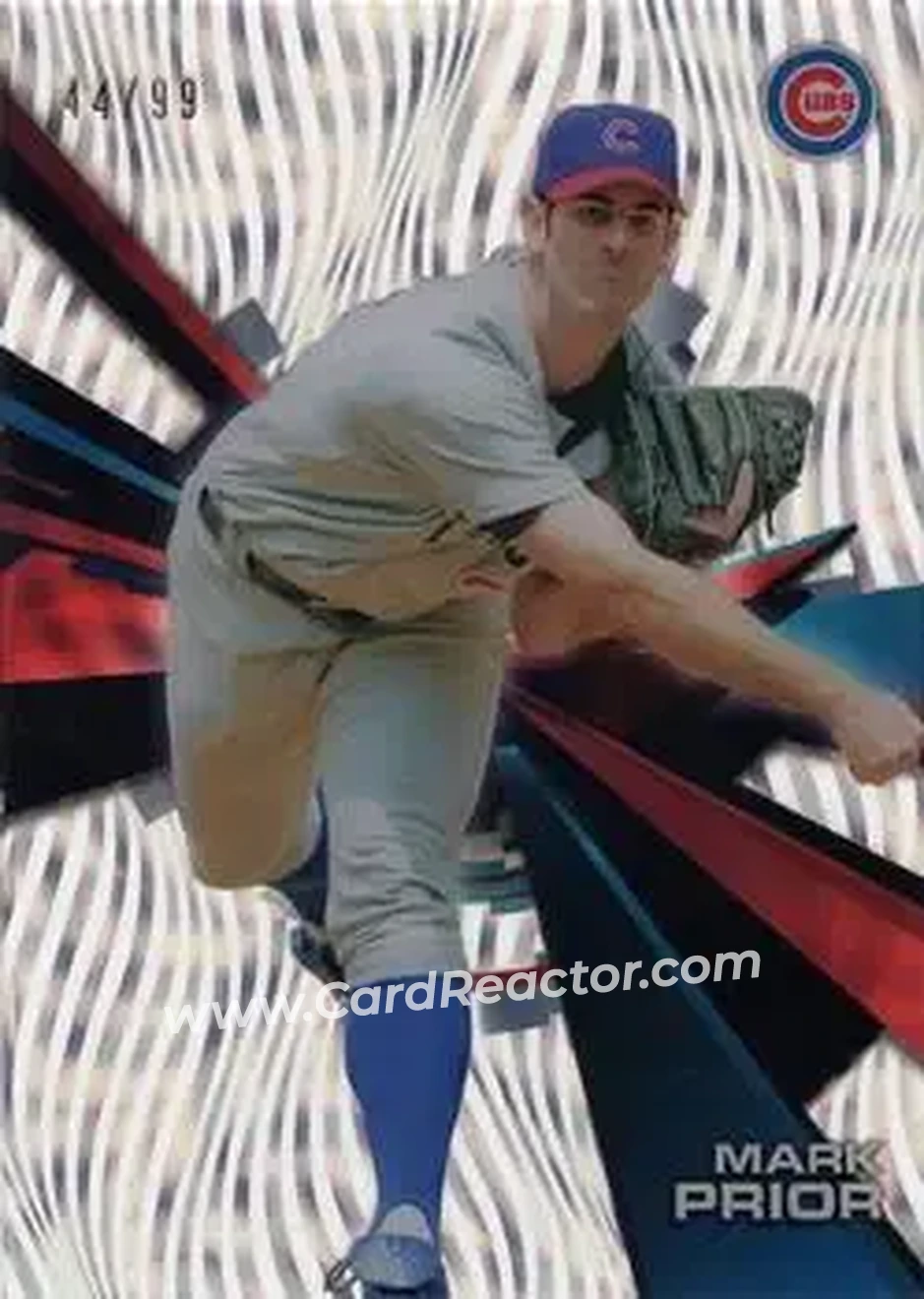 2015 Topps High Tek - Pattern 1B Waves Confetti Diffractor #HT-MPR - Mark Prior - Chicago Cubs - Front