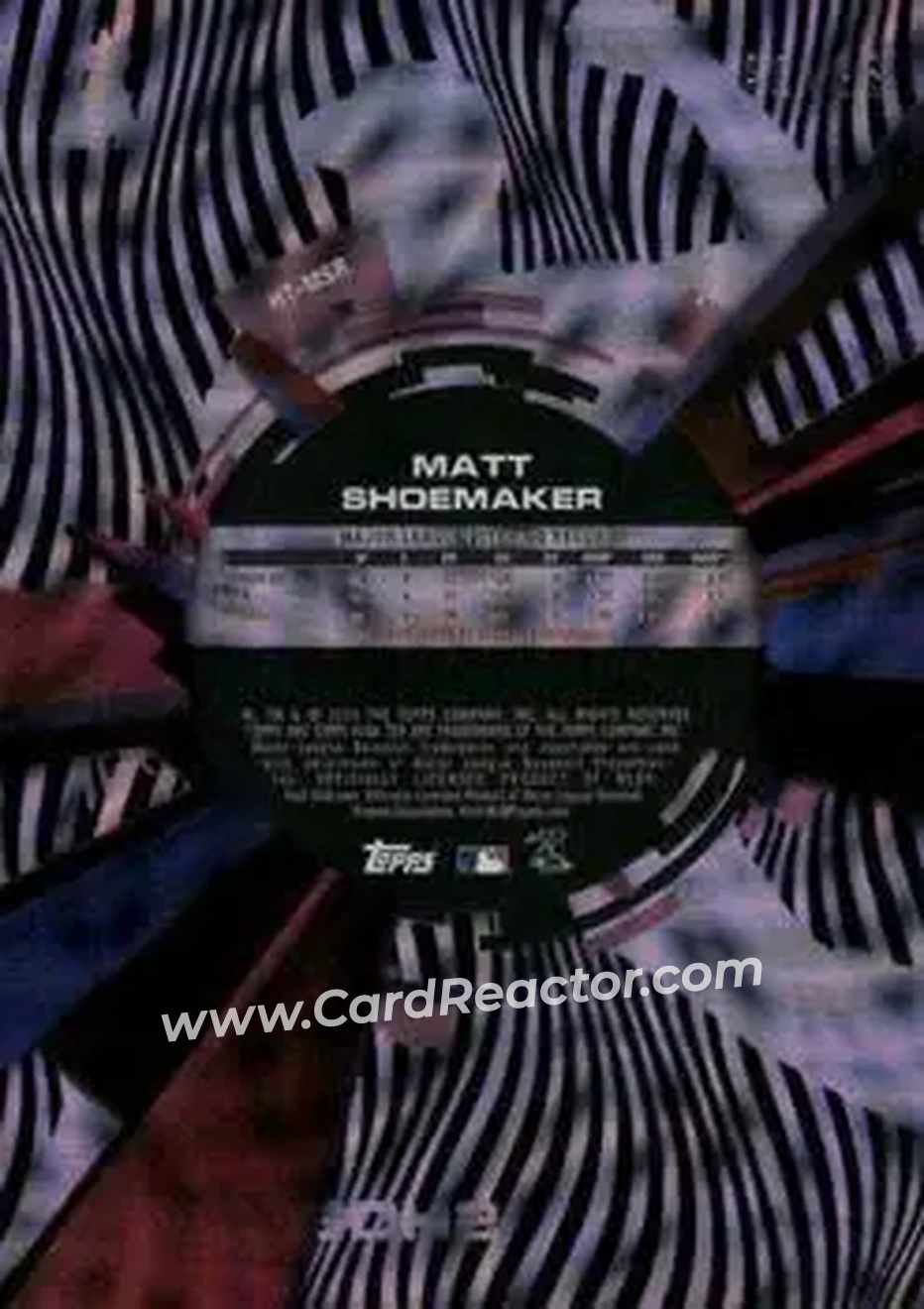 2015 Topps High Tek - Pattern 1B Waves Confetti Diffractor #HT-MSR - Matt Shoemaker - Los Angeles Angels - Back