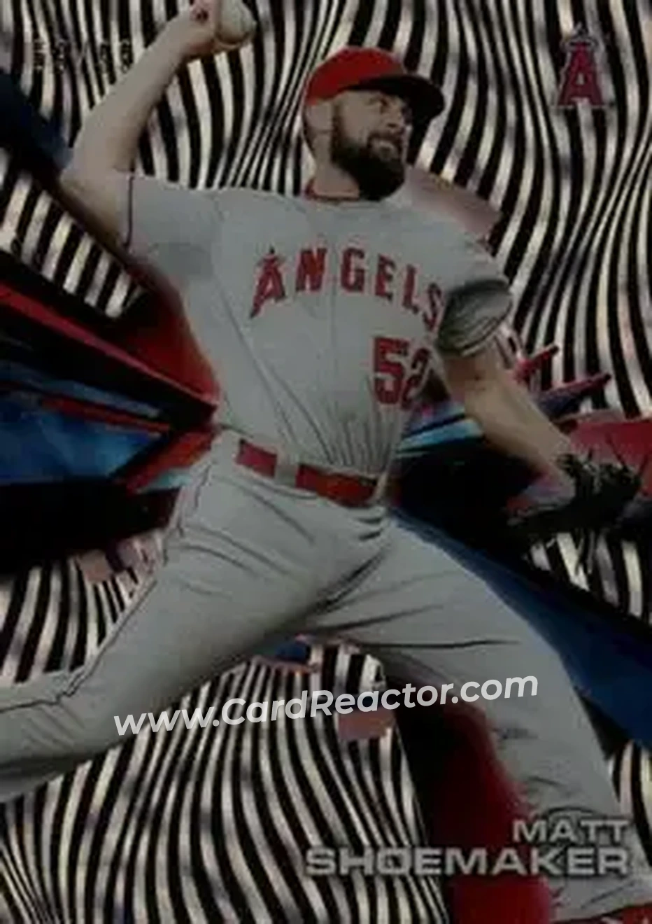 2015 Topps High Tek - Pattern 1B Waves Confetti Diffractor #HT-MSR - Matt Shoemaker - Los Angeles Angels - Front