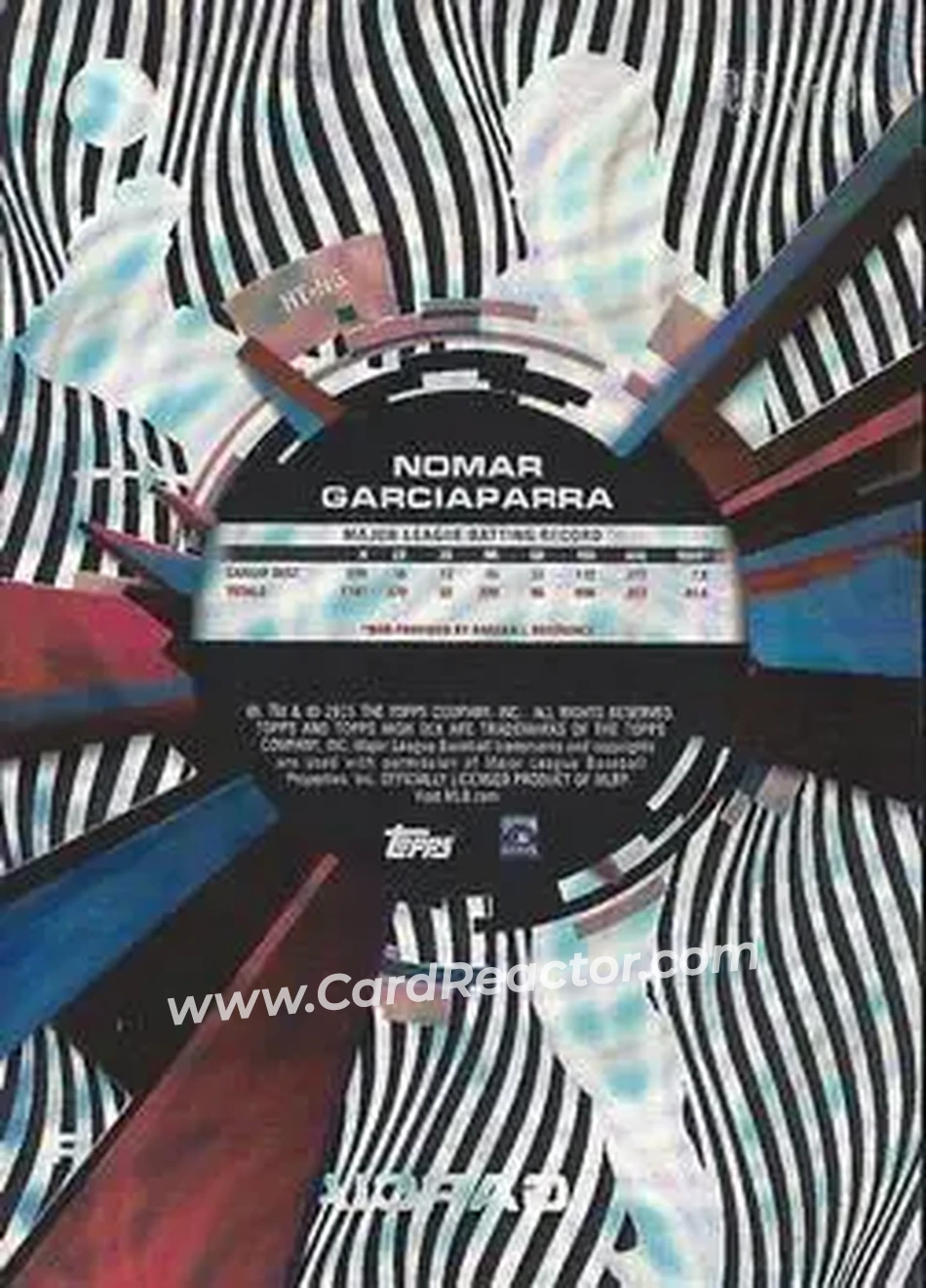 2015 Topps High Tek - Pattern 1B Waves Confetti Diffractor #HT-NG - Nomar Garciaparra - Boston Red Sox - Back