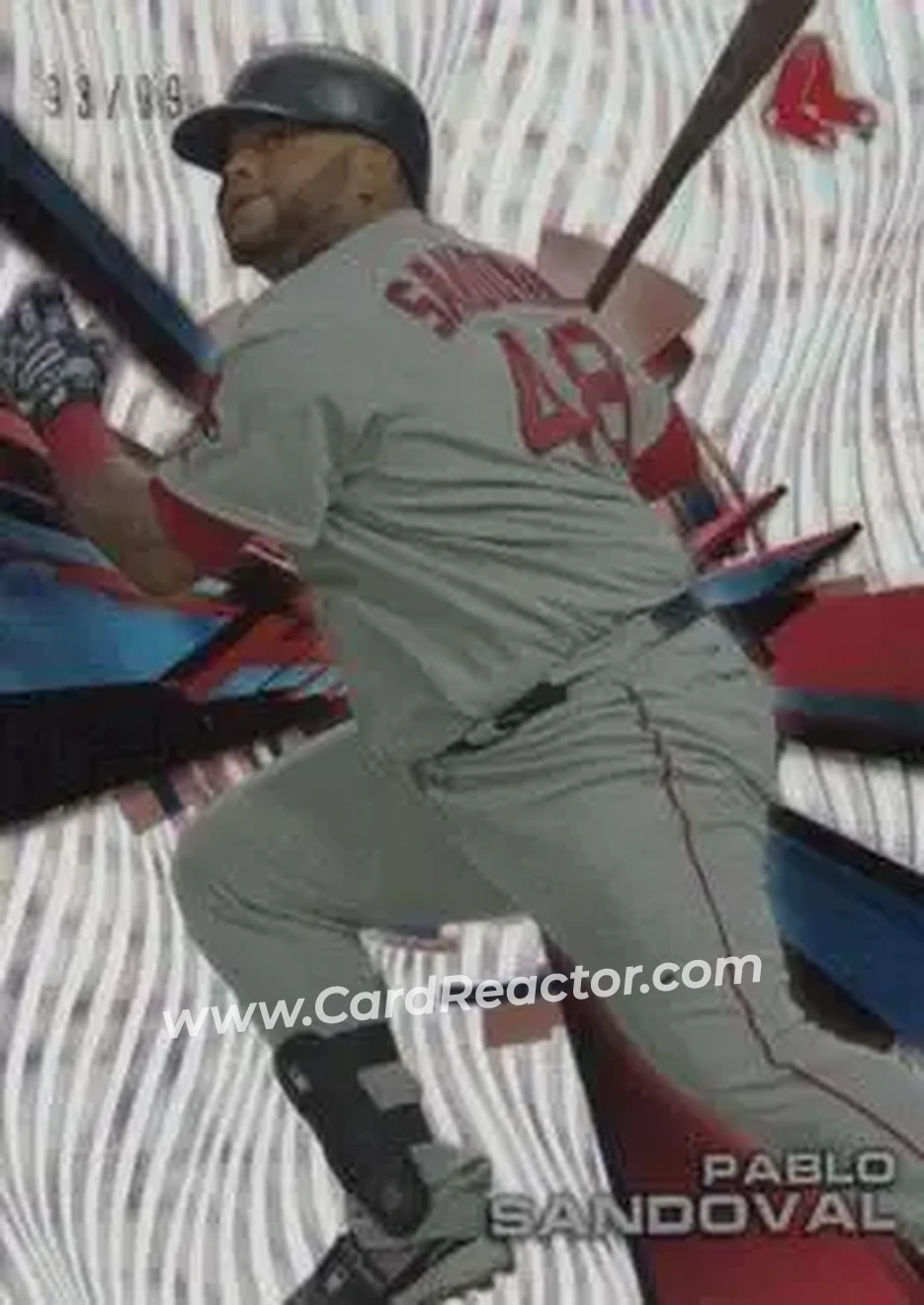 2015 Topps High Tek - Pattern 1B Waves Confetti Diffractor #HT-PS - Pablo Sandoval - Boston Red Sox - Front