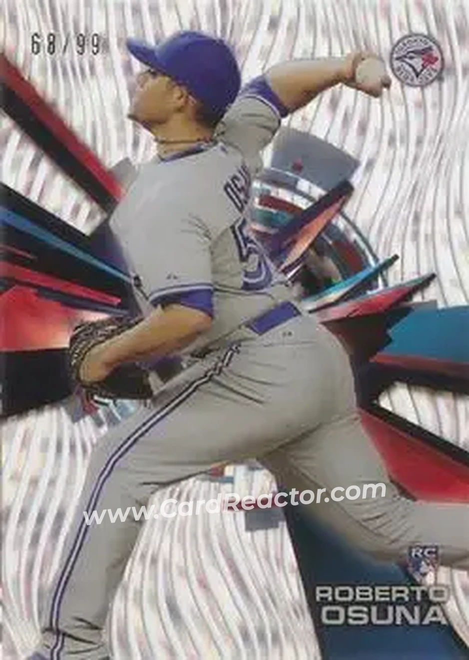 2015 Topps High Tek - Pattern 1B Waves Confetti Diffractor #HT-RO - Roberto Osuna - Toronto Blue Jays - Front