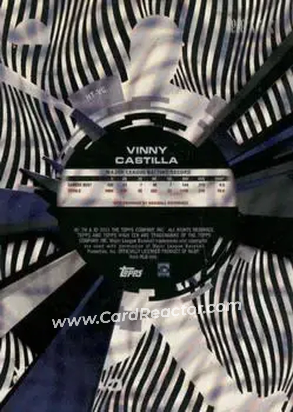 2015 Topps High Tek - Pattern 1B Waves Confetti Diffractor #HT-VC - Vinny Castilla - Colorado Rockies - Back