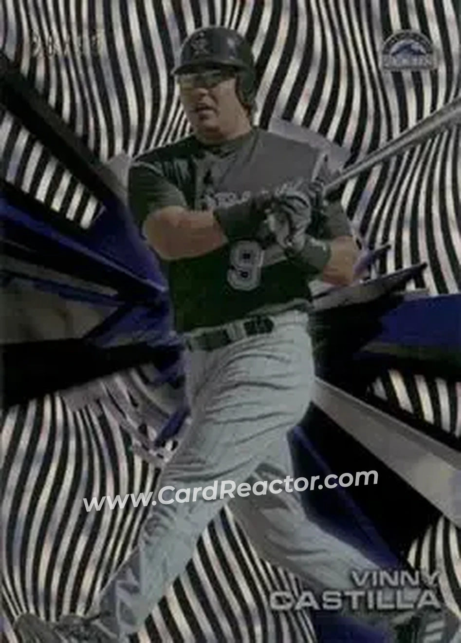 2015 Topps High Tek - Pattern 1B Waves Confetti Diffractor #HT-VC - Vinny Castilla - Colorado Rockies - Front