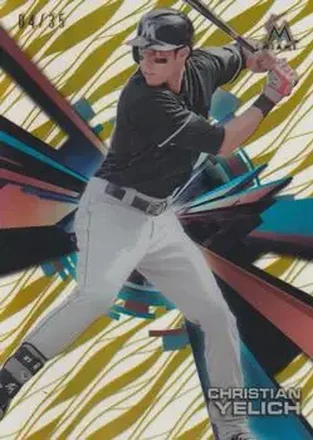 2015 Topps High Tek - Pattern 1A/B Grass/Waves Gold Rainbow #HT-CY - Christian Yelich - Miami Marlins