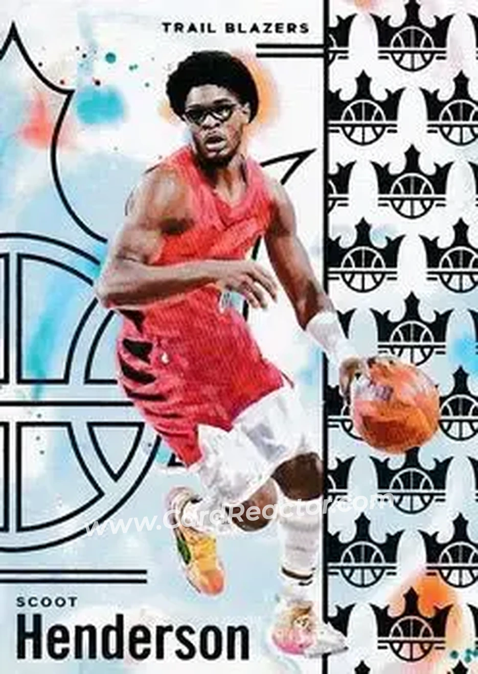 2024-25 Panini Court Kings #46 - Scoot Henderson - Portland Trail Blazers - Front 2024-25 Panini Court Kings #46 - Scoot Henderson - Portland Trail Blazers - Front