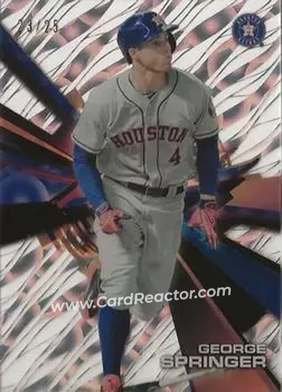 2015 Topps High Tek - Pattern 1A/B Grass/Waves Clouds Diffractor #HT-GS - George Springer - Houston Astros - Front 2015 Topps High Tek - Pattern 1A/B Grass/Waves Clouds Diffractor #HT-GS - George Springer - Houston Astros - Front