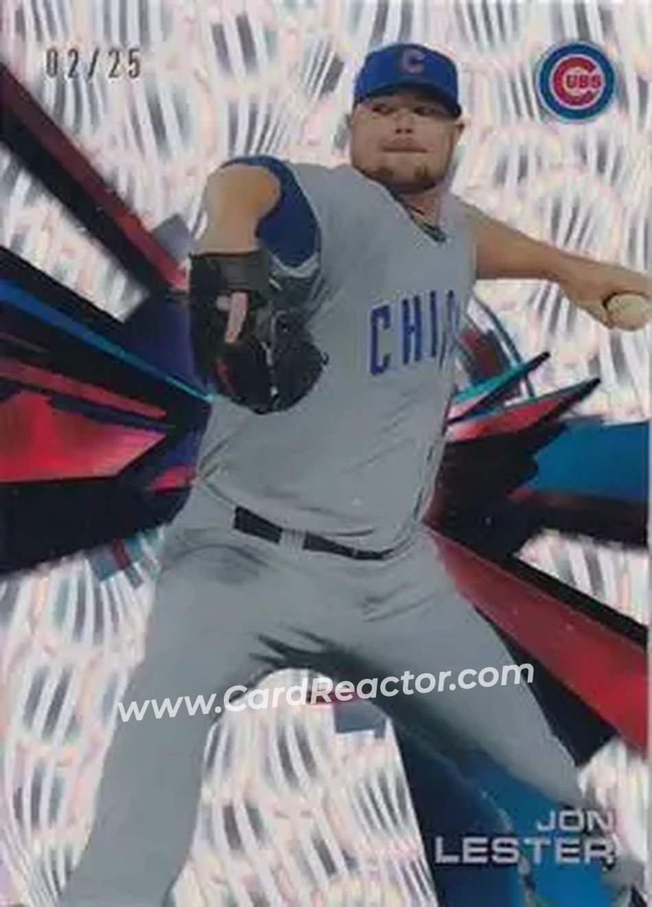 2015 Topps High Tek - Pattern 1A/B Grass/Waves Clouds Diffractor #HT-JL - Jon Lester - Chicago Cubs - Front