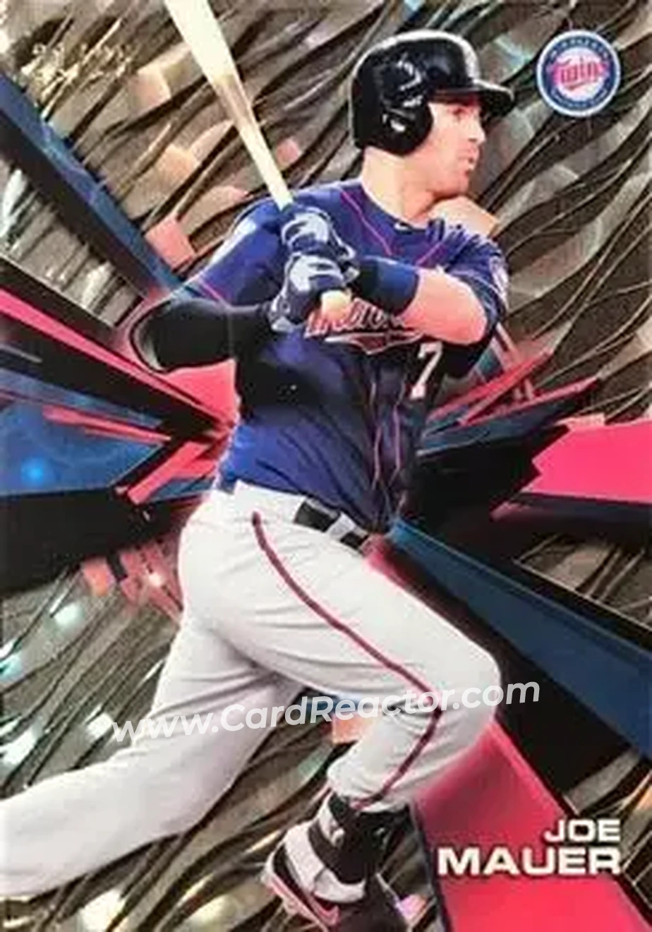 2015 Topps High Tek - Pattern 1A/B Grass/Waves Clouds Diffractor #HT-JM - Joe Mauer - Minnesota Twins - Front