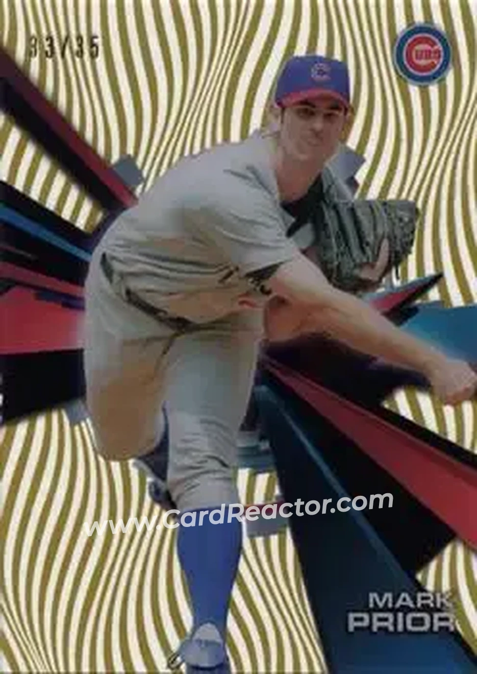 2015 Topps High Tek - Pattern 1A/B Grass/Waves Gold Rainbow #HT-MPR - Mark Prior - Chicago Cubs - Front