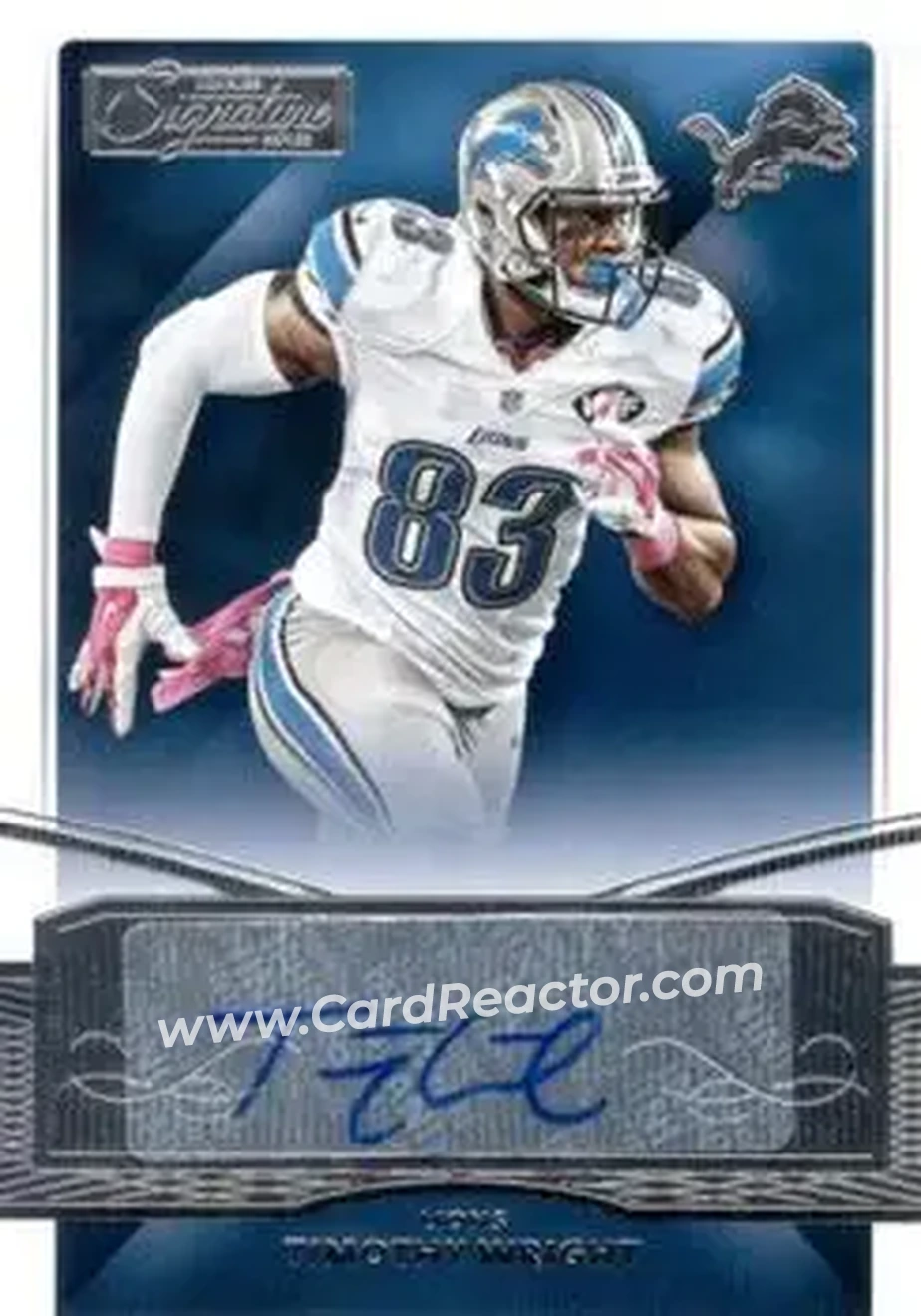 2015 Donruss Signature Series #50 - Timothy Wright - Detroit Lions - Front