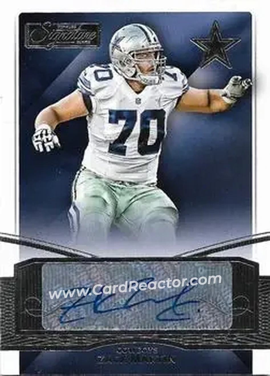 2015 Donruss Signature Series #72 - Zack Martin - Dallas Cowboys - Front
