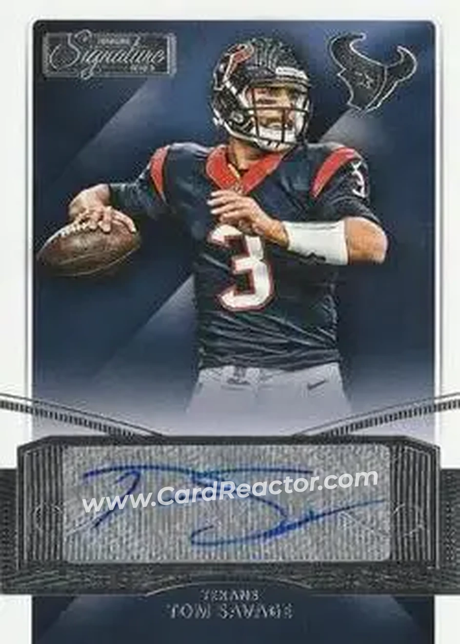 2015 Donruss Signature Series #89 - Tom Savage - Houston Texans - Front