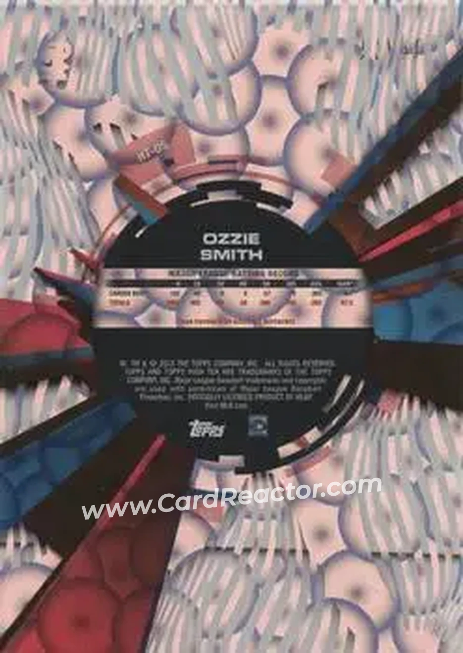 2015 Topps High Tek - Pattern 1A/B Grass/Waves Clouds Diffractor #HT-OS - Ozzie Smith - St. Louis Cardinals - Back