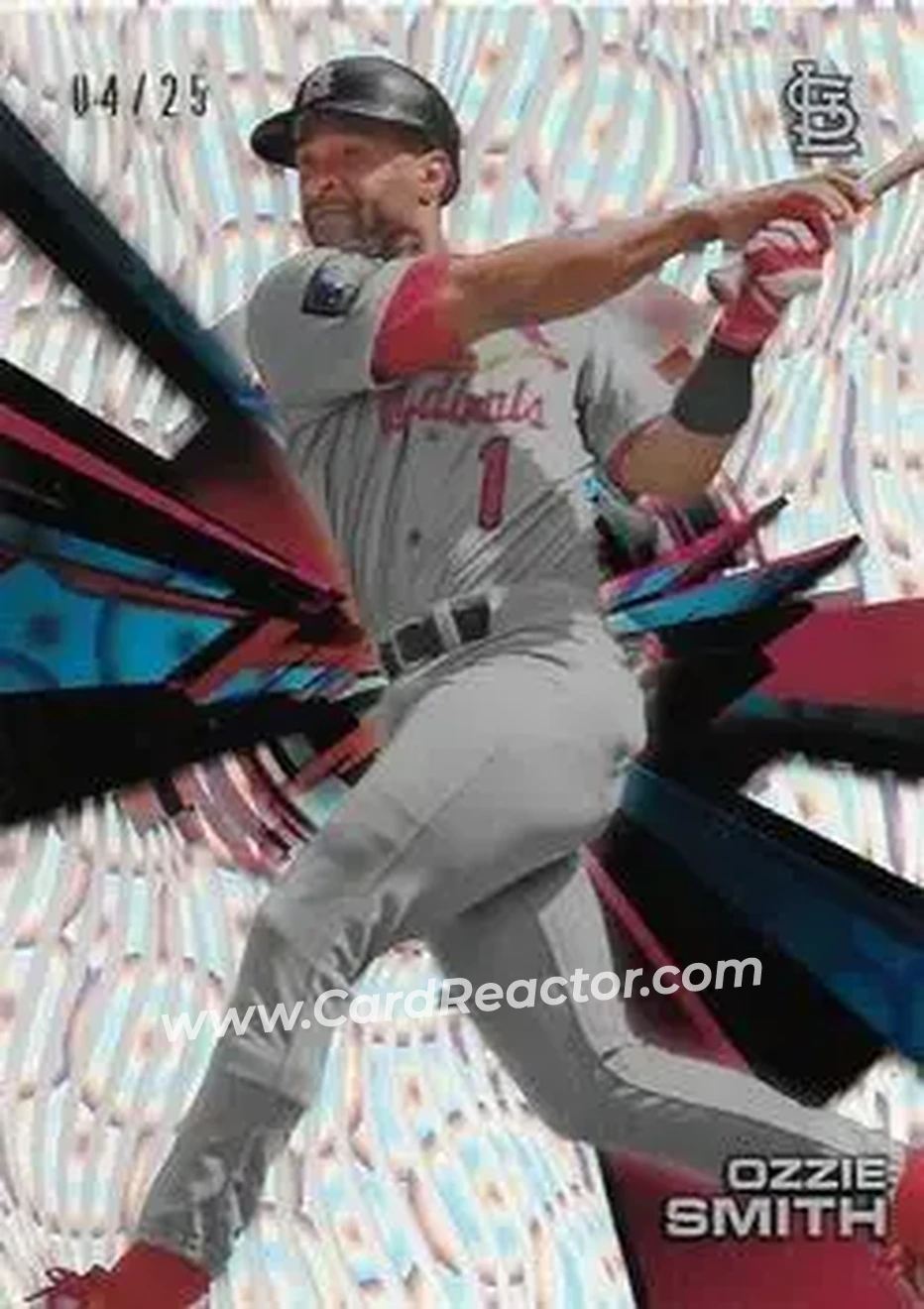 2015 Topps High Tek - Pattern 1A/B Grass/Waves Clouds Diffractor #HT-OS - Ozzie Smith - St. Louis Cardinals - Front