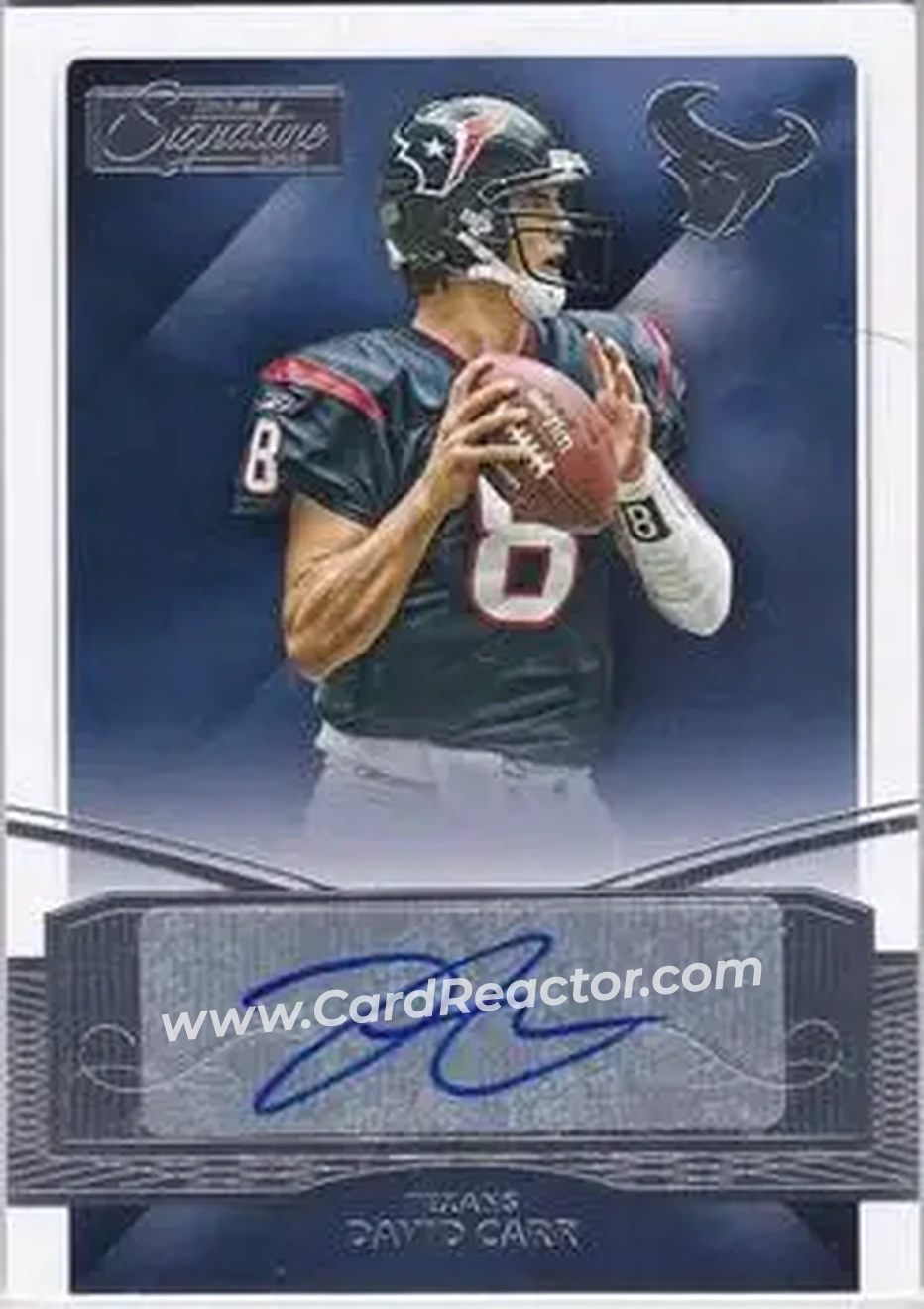 2015 Donruss Signature Series #113 - David Carr - Houston Texans - Front