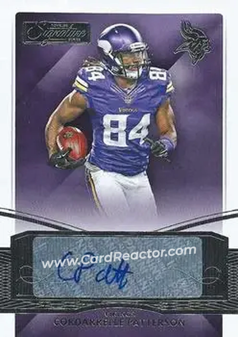 2015 Donruss Signature Series #158 - Cordarrelle Patterson - Minnesota Vikings - Front