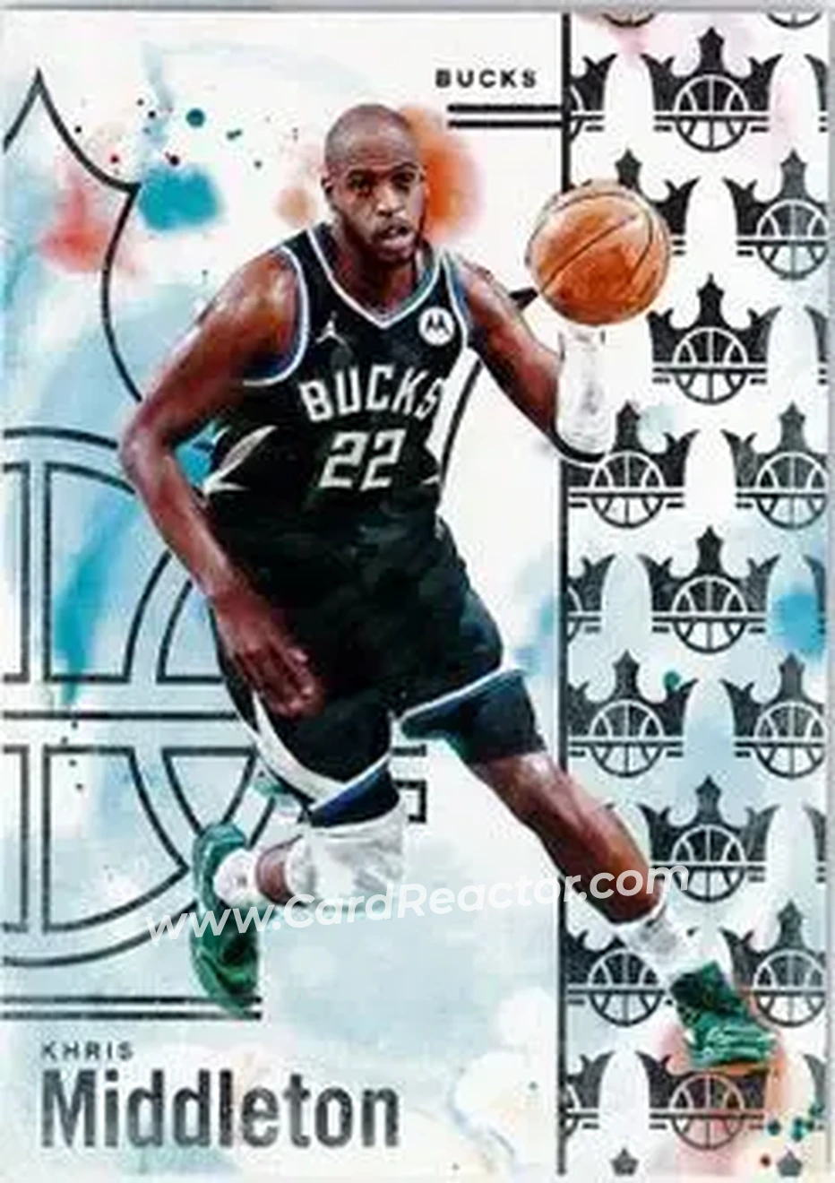 2024-25 Panini Court Kings #55 - Khris Middleton - Milwaukee Bucks - Front 2024-25 Panini Court Kings #55 - Khris Middleton - Milwaukee Bucks - Front