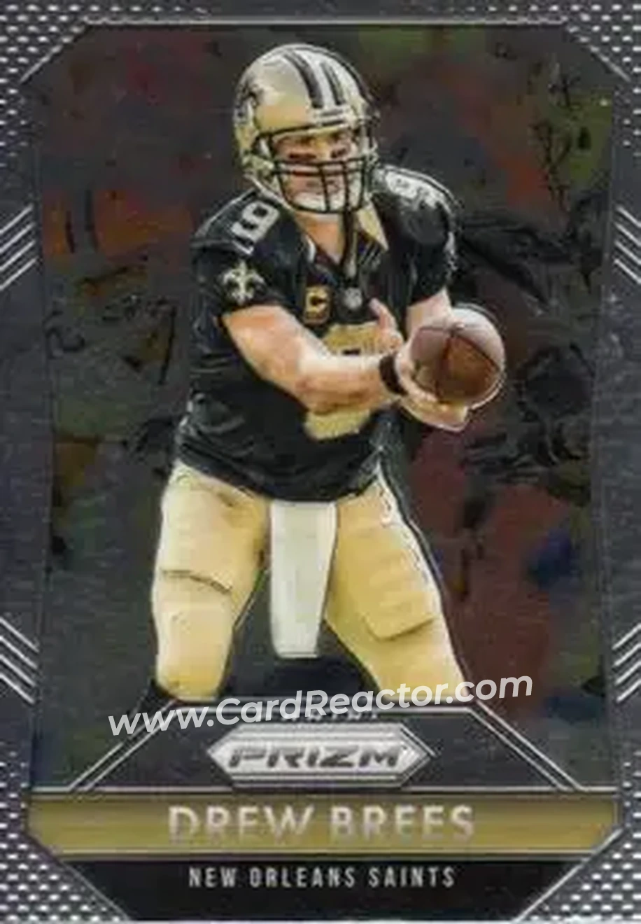 2015 Panini Prizm #9 - Drew Brees - New Orleans Saints - Front