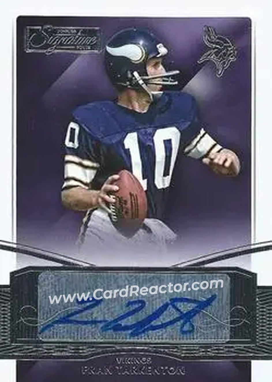 2015 Donruss Signature Series #217 - Fran Tarkenton - Minnesota Vikings - Front