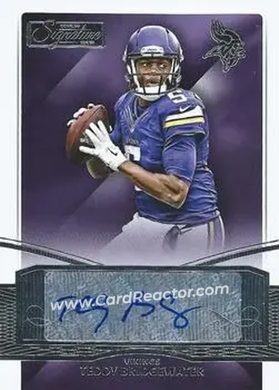 2015 Donruss Signature Series #228 - Teddy Bridgewater - Minnesota Vikings - Front