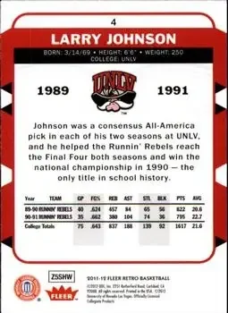 Back of Larry Johnson