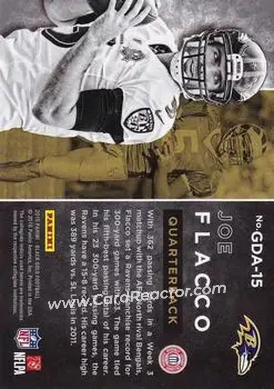 2015 Panini Black Gold - Golden Days #GDA-15 - Joe Flacco - Back