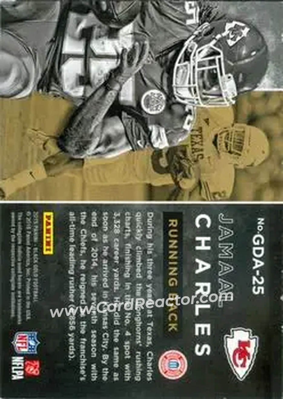 2015 Panini Black Gold - Golden Days #GDA-25 - Jamaal Charles - Back