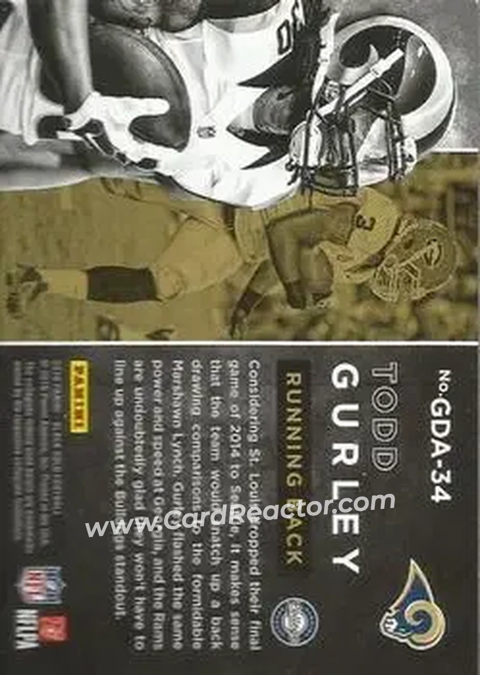 2015 Panini Black Gold - Golden Days #GDA-34 - Todd Gurley II - Back
