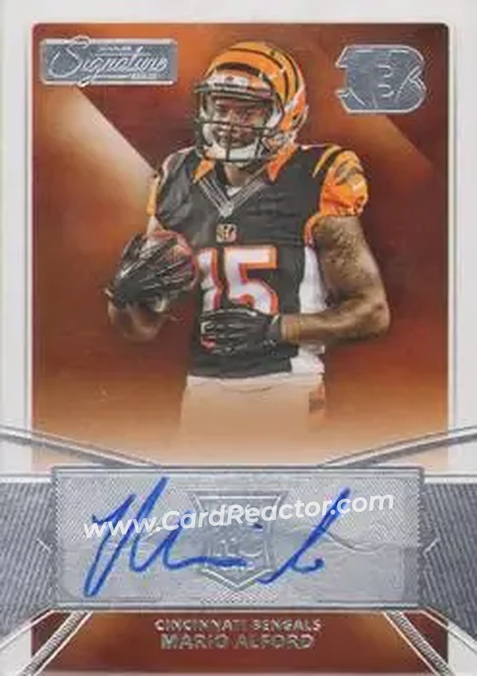 2015 Donruss Signature Series #413 - Mario Alford - Cincinnati Bengals - Front