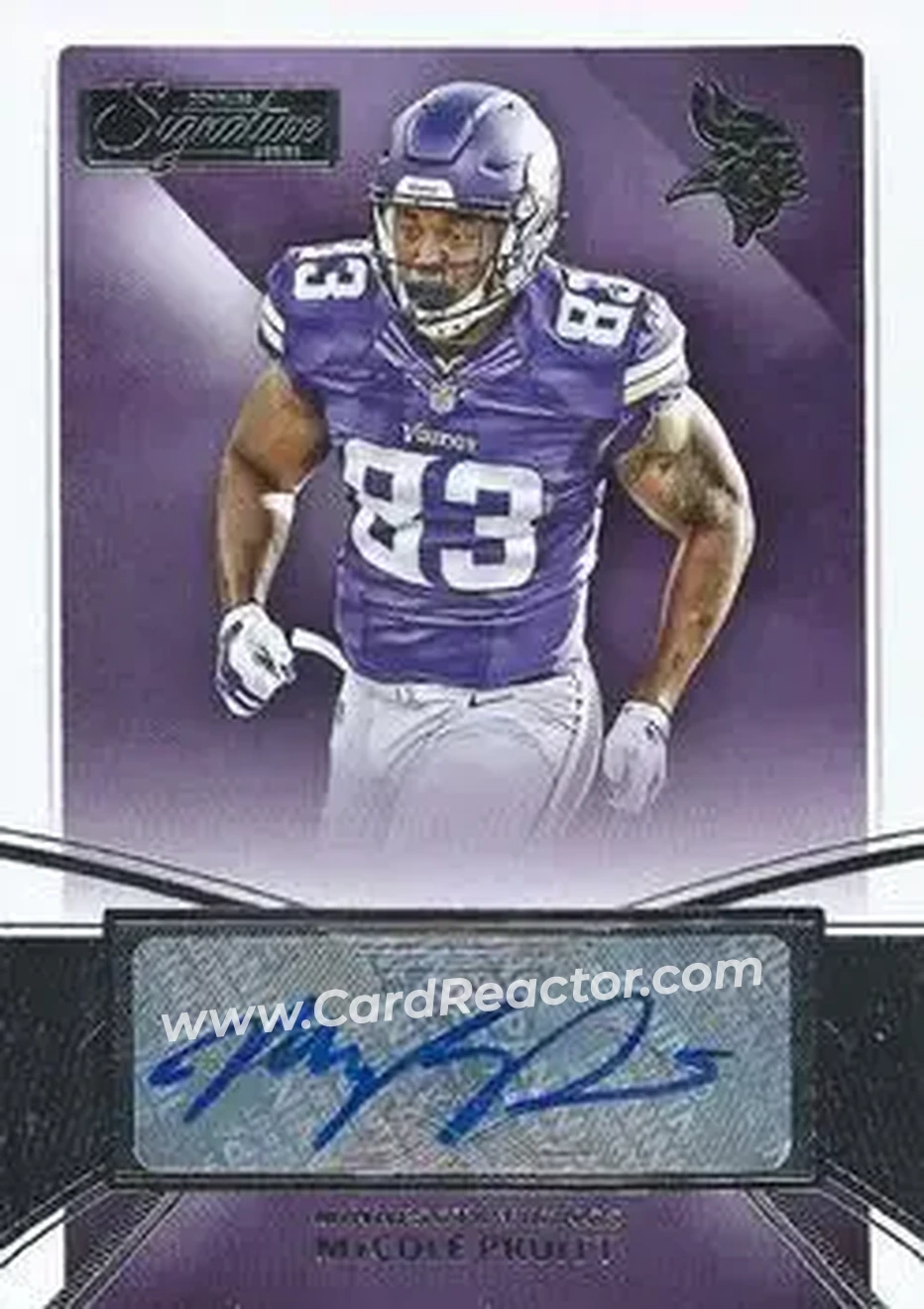 2015 Donruss Signature Series #414 - MyCole Pruitt - Minnesota Vikings - Front