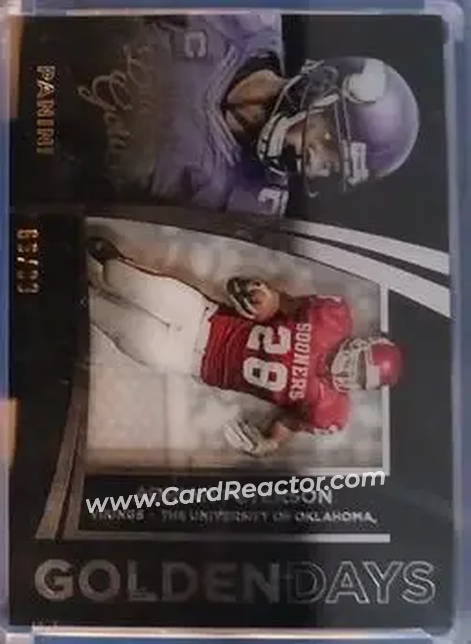 2015 Panini Black Gold - Golden Days White Gold #GDA-32 - Adrian Peterson - Front