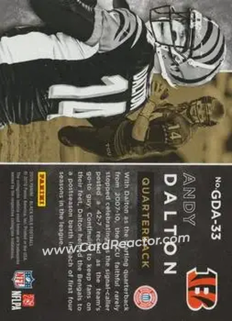 2015 Panini Black Gold - Golden Days White Gold #GDA-33 - Andy Dalton - Back