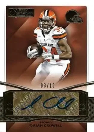 2015 Donruss Signature Series - Gold #45 - Isaiah Crowell - Cleveland Browns