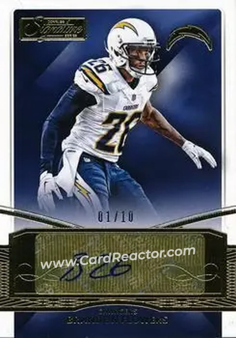 2015 Donruss Signature Series - Gold #85 - Brandon Flowers - San Diego Chargers