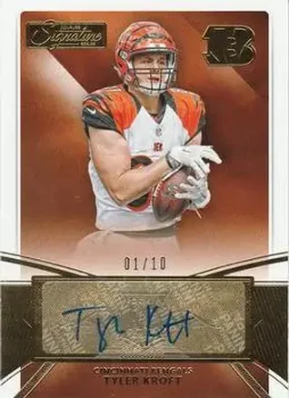 2015 Donruss Signature Series - Gold #404 - Tyler Kroft - Cincinnati Bengals