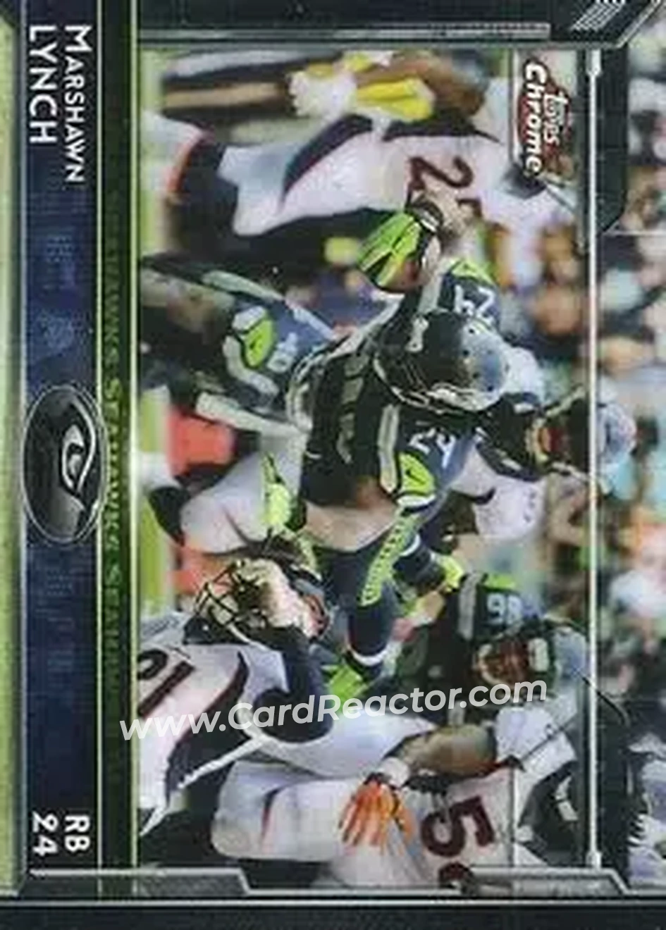 2015 Topps Chrome Mini #1 - Marshawn Lynch - Seattle Seahawks - Front