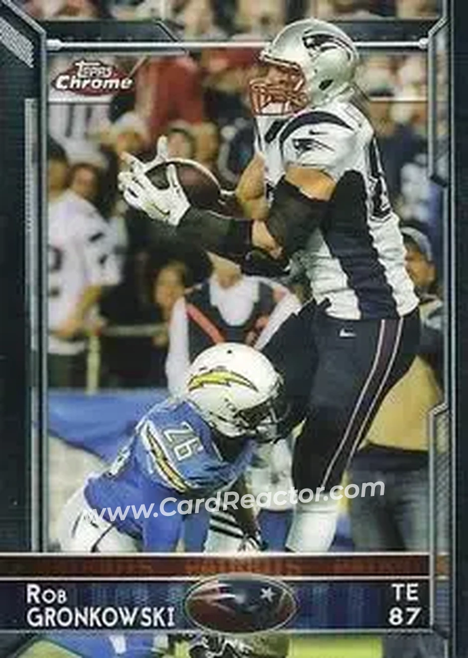 2015 Topps Chrome Mini #10 - Rob Gronkowski - New England Patriots - Front