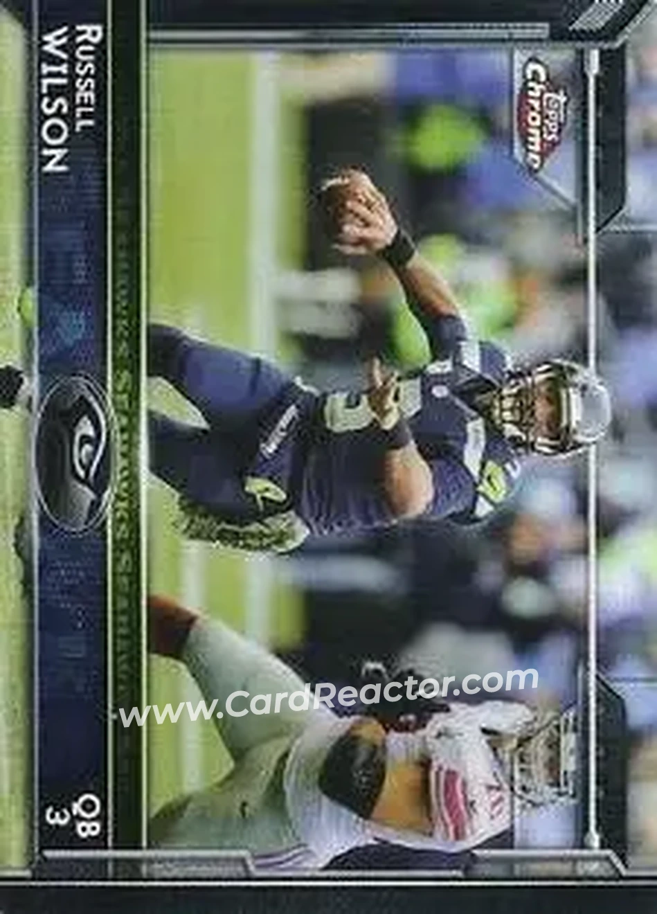 2015 Topps Chrome Mini #15 - Russell Wilson - Seattle Seahawks - Front