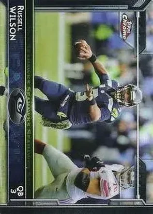 2015 Topps Chrome Mini #15 - Russell Wilson - Seattle Seahawks