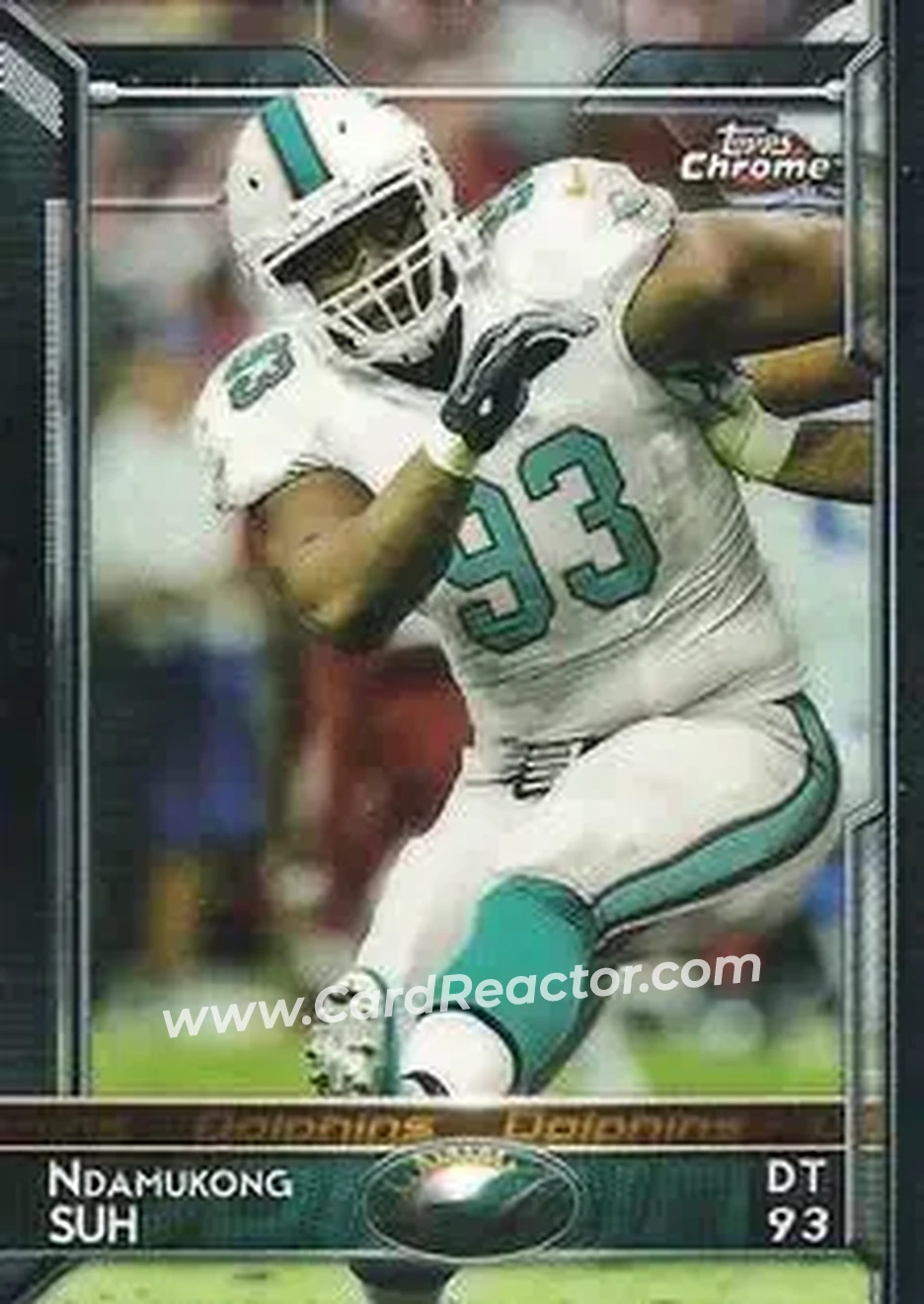 2015 Topps Chrome Mini #22 - Ndamukong Suh - Miami Dolphins - Front