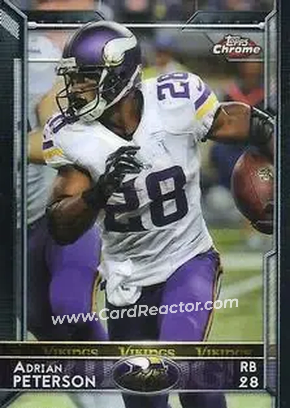 2015 Topps Chrome Mini #24 - Adrian Peterson - Minnesota Vikings - Front