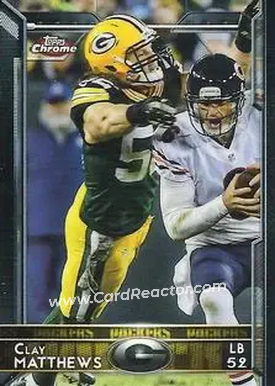 2015 Topps Chrome Mini #45 - Clay Matthews - Green Bay Packers - Front