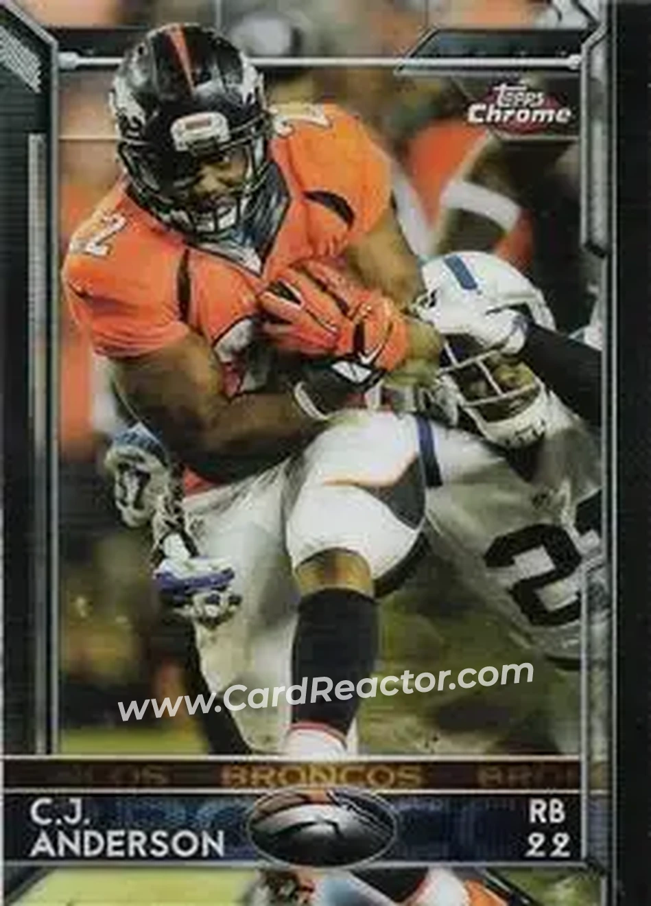 2015 Topps Chrome Mini #48 - C.J. Anderson - Denver Broncos - Front
