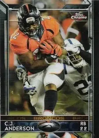 2015 Topps Chrome Mini #48 - C.J. Anderson - Denver Broncos