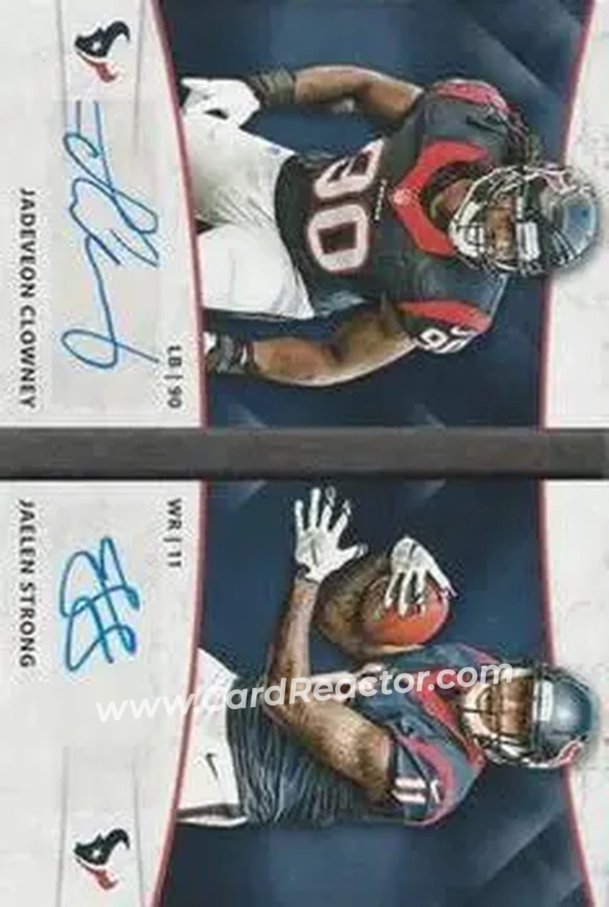 2015 Donruss Signature Series - Signature Booklet Series Dual #BD-CS - Jadeveon Clowney - Jaelen Strong AU - Houston Texans - Houston Texans - Front