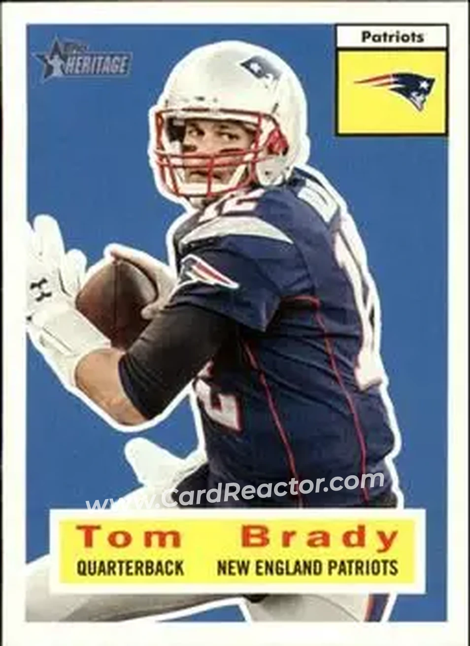 2015 Topps Heritage #1 - Tom Brady - New England Patriots - Front