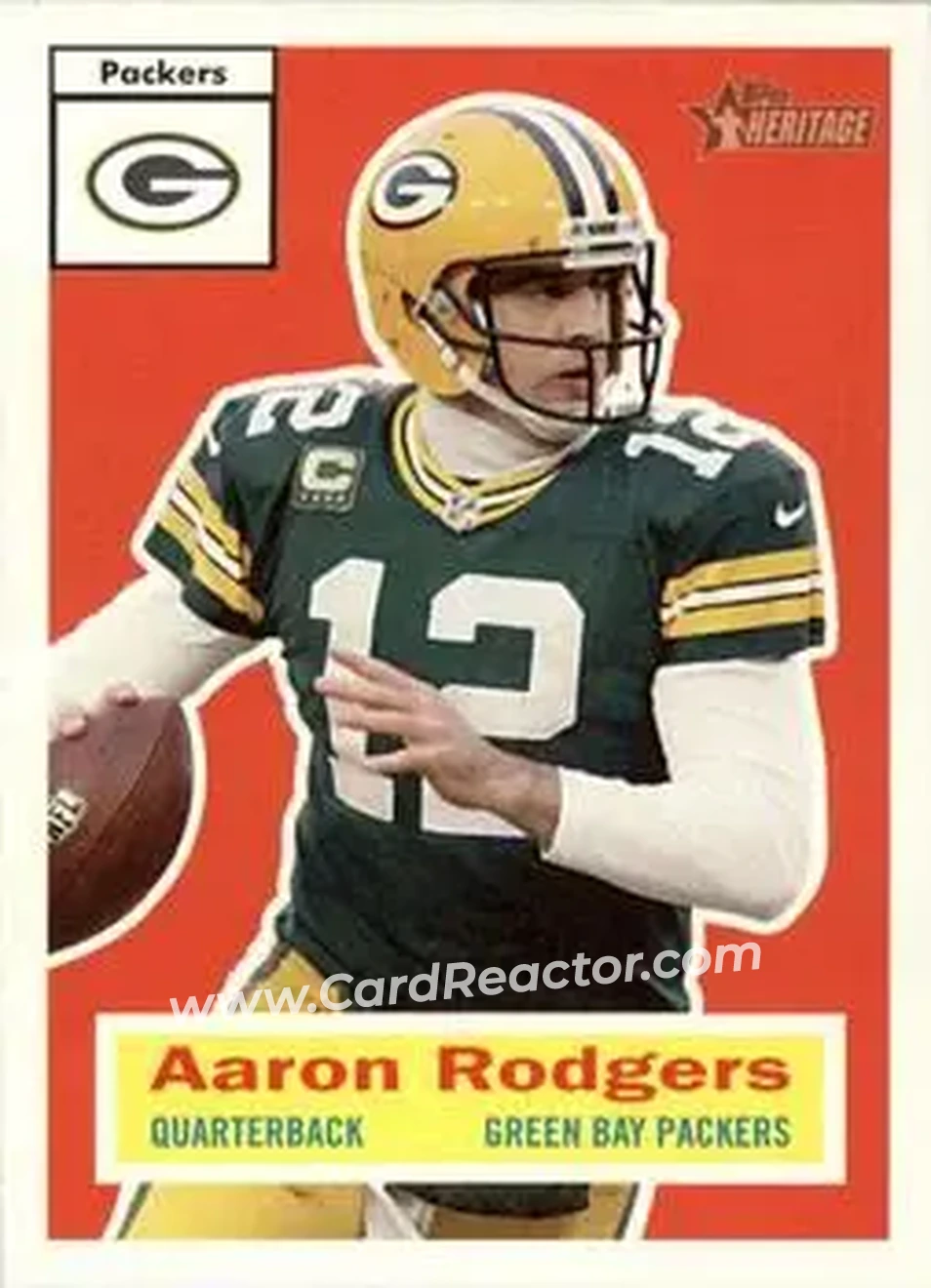2015 Topps Heritage #5 - Aaron Rodgers - Green Bay Packers - Front